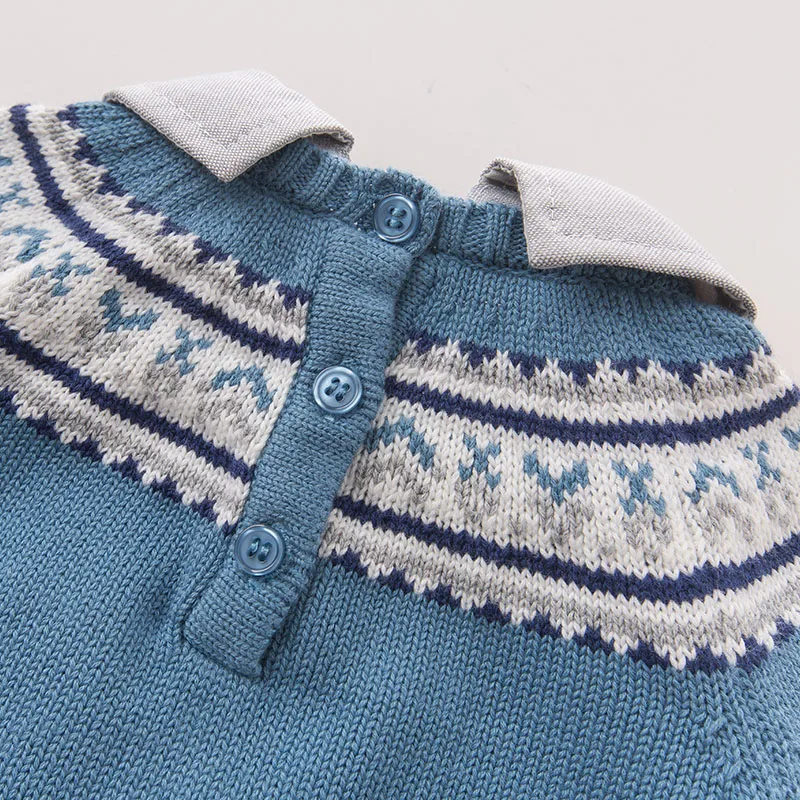 DB5899 dave bella/осенний кардиган из хлопка для новорожденных мальчиков и девочек, одежда для младенцев, вязаный свитер для малышей