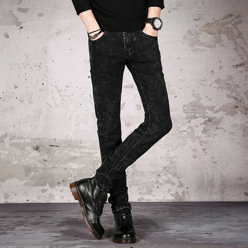 

2018 Men Jeans Pants Biker Skinny Slim Straight Frayed Denim Trousers New Fashion skinny jeans men Clothes