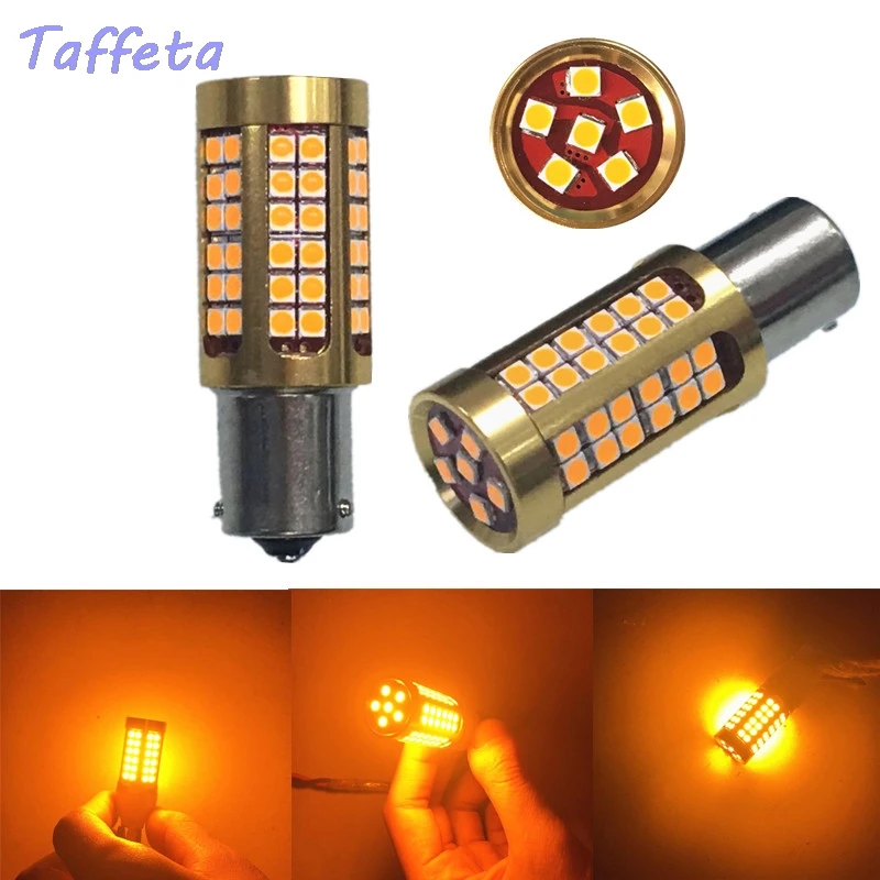 

Задний Фонарь 1156 BA15S P21W BAU15S 3030 78SMD CAN-шина без ошибок, светодиодный автомобильный сигнал поворота, задний фонасветильник, янтарно-желтый свет, 2 шт.