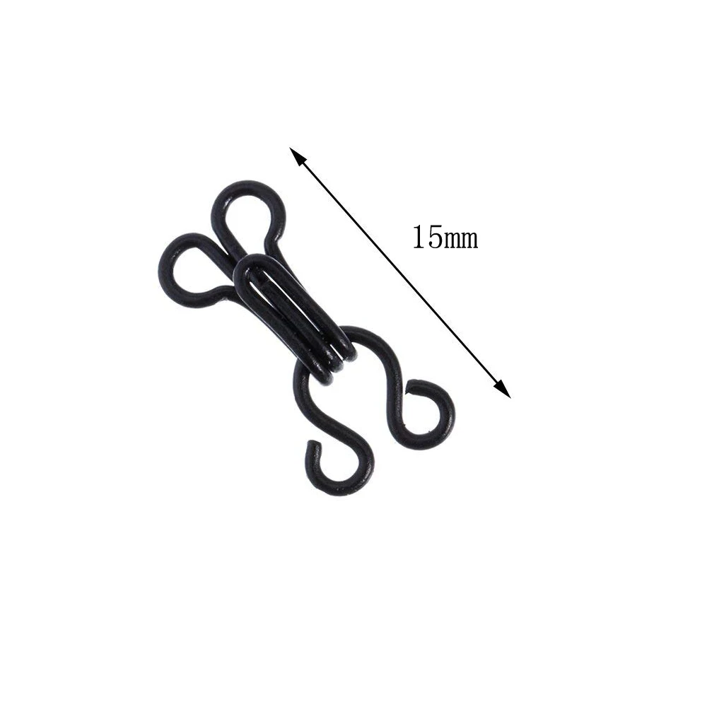 50 Set Hooks and Eyes Closure for Clothing, Pants, Dress, Bra Making Sewing Accessories