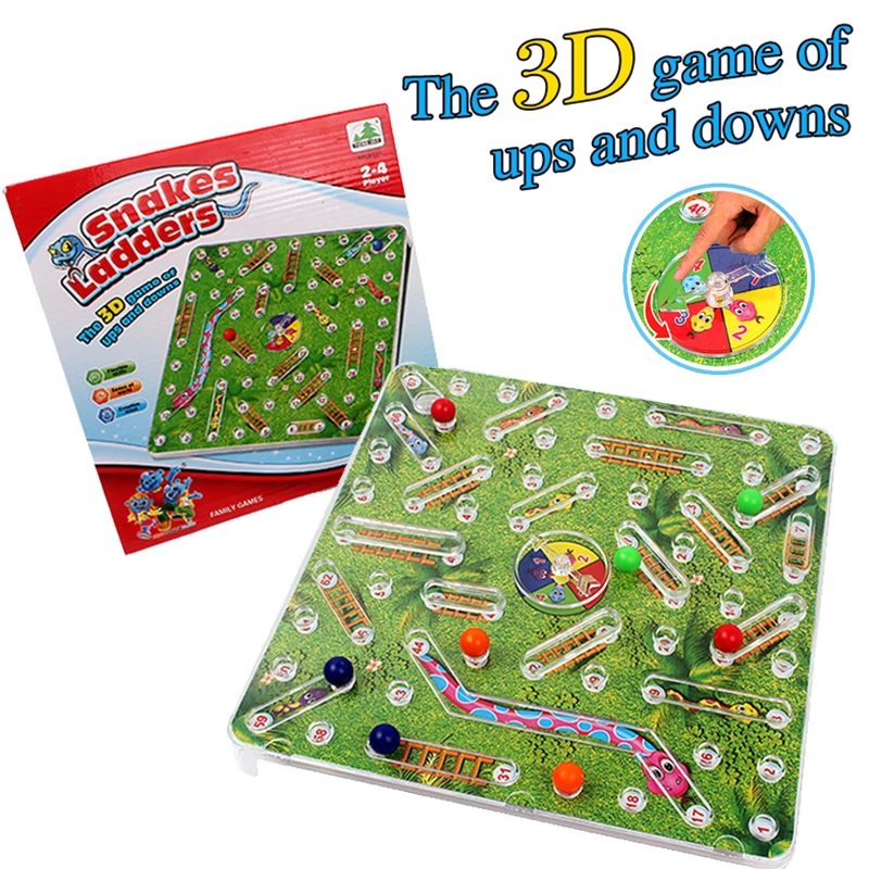 Finger Rock Snakes лестницы игра семья забавная настольная игра 3D Складной Snake Chess головоломка игрушки Образование Рождественский подарок для детей