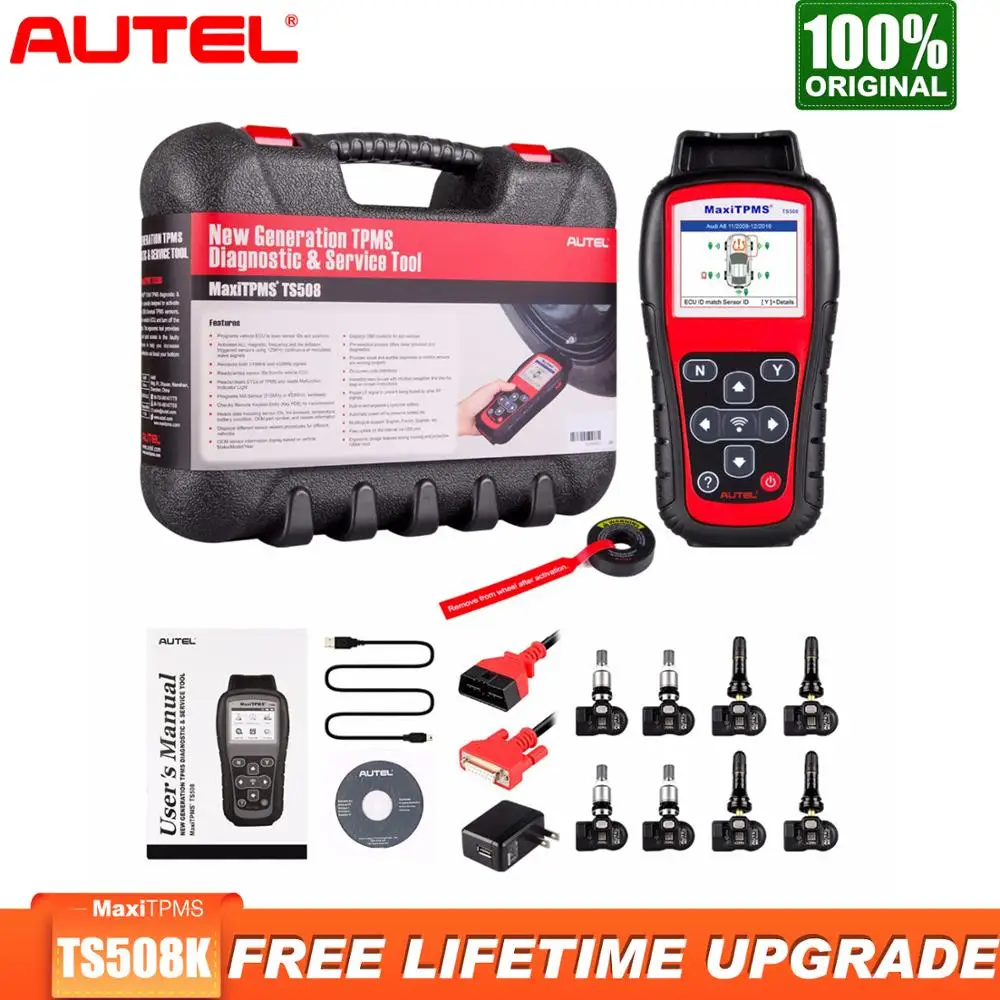 Autel MaxiTPMS TS508k TPMS автомобиля диагностический инструмент проверьте TPMS Системы состояние здоровья программы MX-датчики и проводить TPMS переучиваться