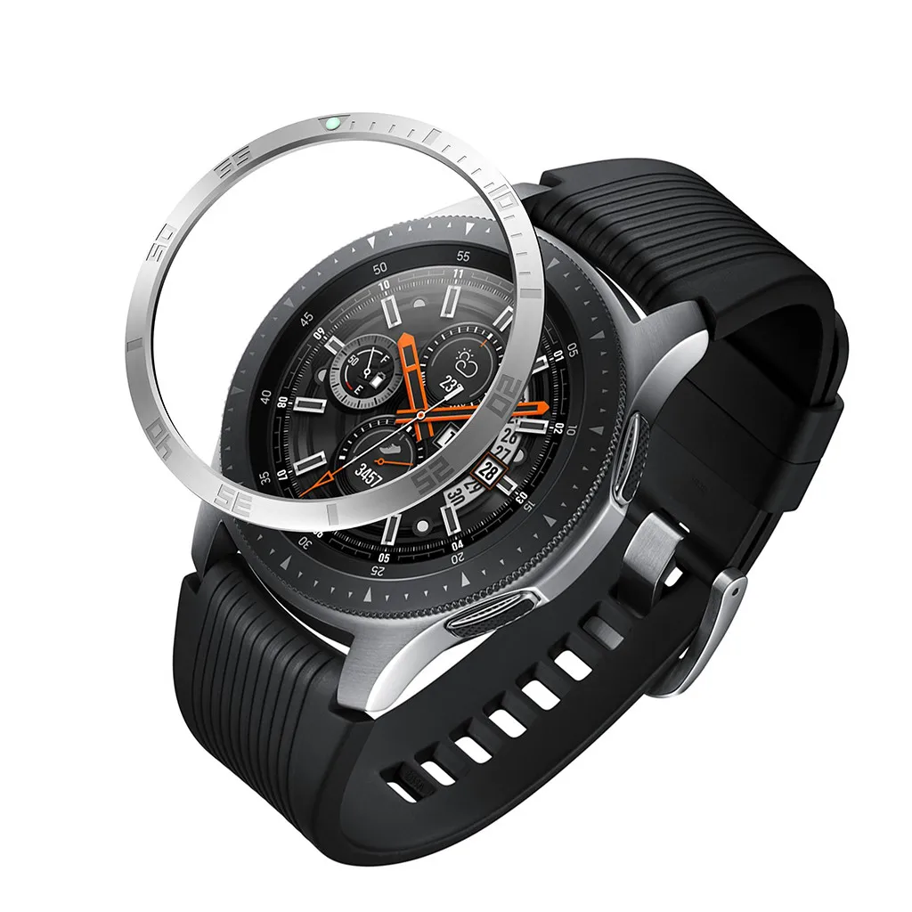 

Luminous For Samsung Galaxy Watch 46MM Bezel Ring Adhesive Cover Anti Scratch Smart Cover Watch New Fashion Full Case Cover