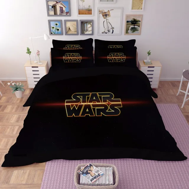 HD 5D 3D Star Wars Film Bedding Set King Queen full Twin Size 3PCS