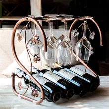 Железный Держатель винного бокала, винная железная рамка, Европейская мода, подстаканник, подвеска для бокалов, вверх дном