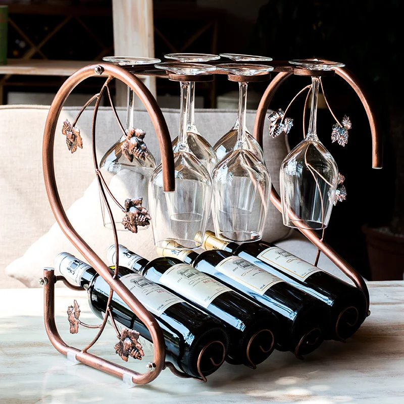 Iron wine cup holder Wine iron frame European fashion cup holder goblet