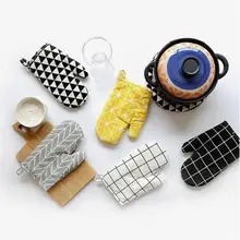 1 шт. кухонная кулинарная рукавица и прихват для микроволновой печи изолированные Нескользящие прихватки