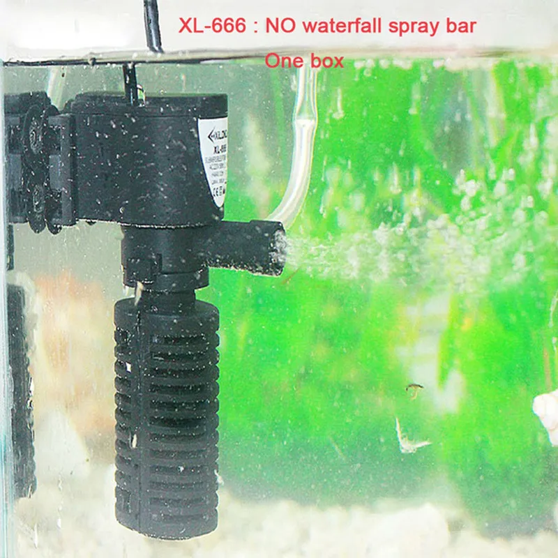 3 в 1 Мини Внутренний фильтр для аквариума погружной фильтр для аквариума водопад с насосом распылитель циркуляционный очиститель воды