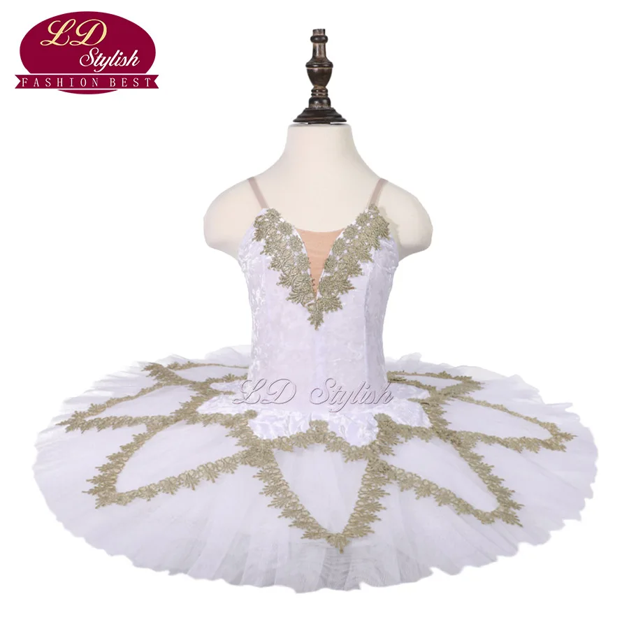 

Girls White Ballet Tutu White Swan Performance Stage Wear Children Ballet Dance Competition Costumes Women Ballet Skirt Apperal
