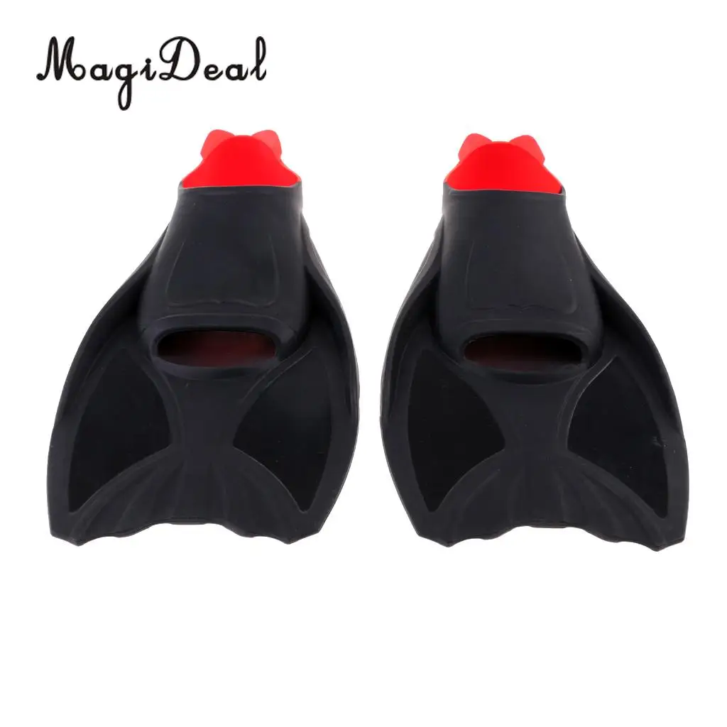 MagiDeal Short Blade Silicone Full Foot Flippers/Fins for Kids Adult Youth Scuba Diving Snorkeling Swimming Resistance Training