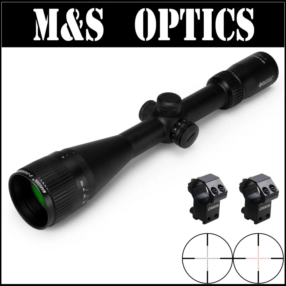 Marcool ALT 6-24x50 AOIR Optical Sight For Air Rifle Scope With Riflescopes Mounts For Hunting Free Shipping