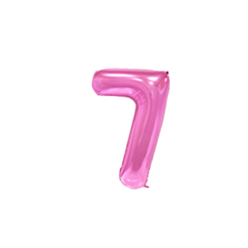 40 дюймов золотое серебряное число фольгированные шары большие цифры баллоны с гелием Надувное свадебное украшение день рождения - Цвет: pink number 7
