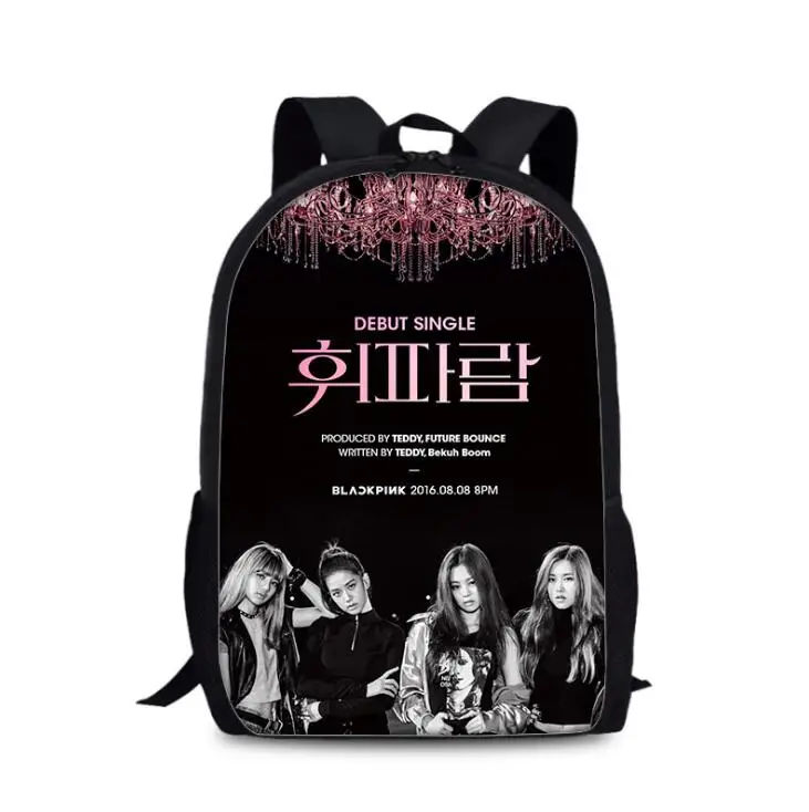 

3D Blackpink Backpacks for Teenage Girls Harajuku Bag Black Pink Kawaii Back Pack Kill This Love K Pop 3D Backpack Rucksack