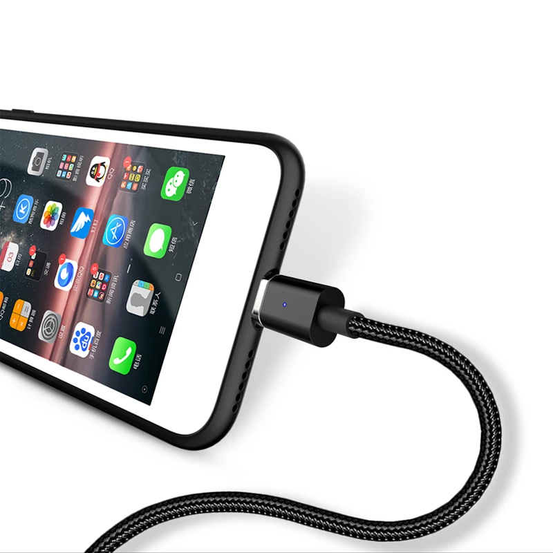 Suntaiho magnético Cable usb para iPhone X 6 s rápido Cable de carga de Nylon cable magnético para iPhone 7 Plus 8 Plus cargador de cable