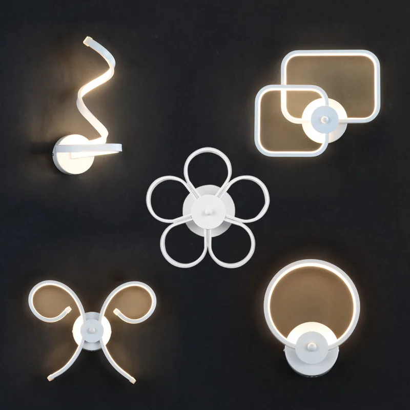 

Modern Nordic Aluminum Wall Lamp Led Wall Light Sconce for Home Corridor Hallway Stairs Bedroom Lamparas Luminaria Led Fixtures