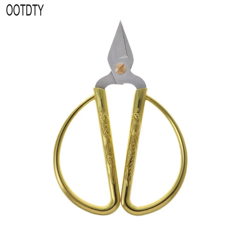 

Hot Gold Dragon Phoenix Bonsai Scissors Wedding Shears Home Office Cutting Tool