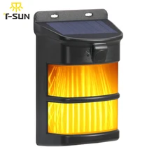 T-SUNRISE настенная лампа Светодиодная уличная лампа движения Сенсор с имитацией пламени IP44 водонепроницаемый садовый светильник стены наружный Декор светодиодный потолочный светильник