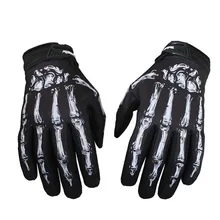 Outdoors Men's Cycling Motorcycle Skull Bone Skeleton Goth Full Finger Gloves Black Green Outdoors Men's Cycling Motorcycle Skull Bone Skeleton Goth Full Finger Gloves Black Green