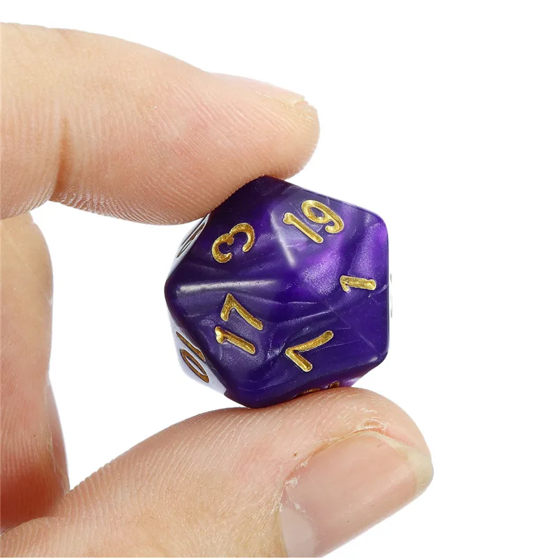 7 шт. TRPG Games игровые кубики D4, D6, D8, D10, D10%, D12, D20 многогранные вечерние игральные кости развлечения Настольные игры лучшие подарки