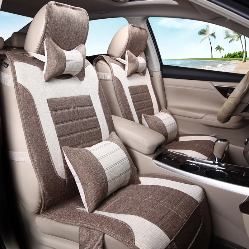 3D Styling Flax Cushion Healthy Car Seat Cover For Cadillac ATS CTS XTS SRX SLS Escalade Linen material | Автомобили и мотоциклы