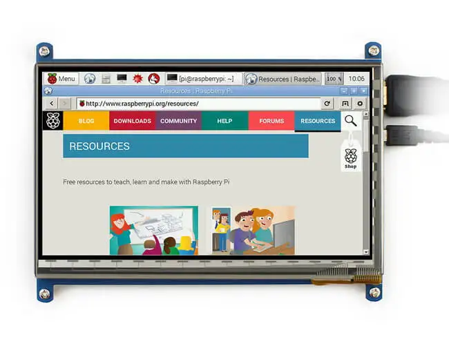 Raspberry Pi 7 дюймов емкостный сенсорный экран Экран ЖК дисплей (C) 1024 × 600 HDMI IPS низкая