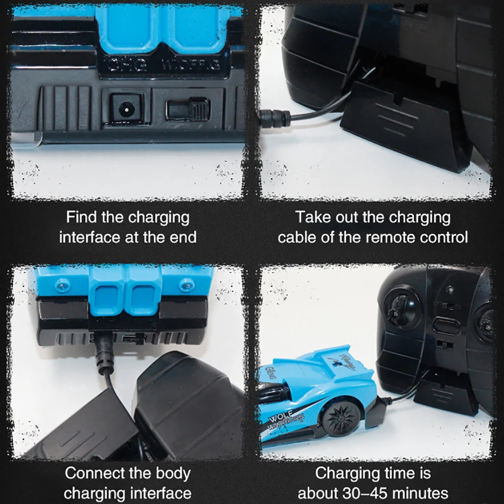 wall climbing car charging instructions