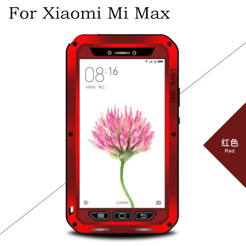 Любовь Мэй противоударный Алюминий Металл Gorilla Стекло Heavy Duty Защита Чехол для Xiaomi