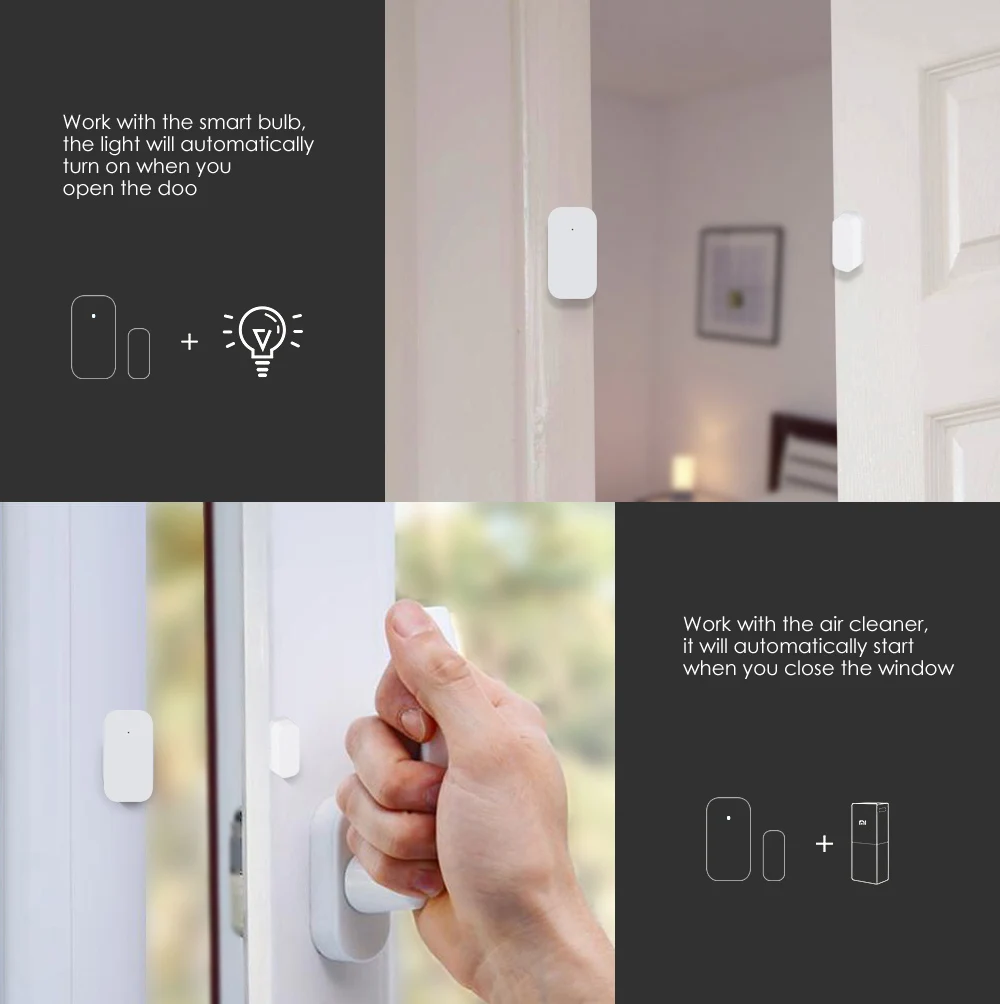AQara умный датчик двери окна ZigBee беспроводное подключение многоцелевая работа с Aqara приложение для дома Домашний набор AQara умный датчик двери окна ZigBee беспроводное подключение многоцелевая работа с Aqara приложение для дома Домашний набор