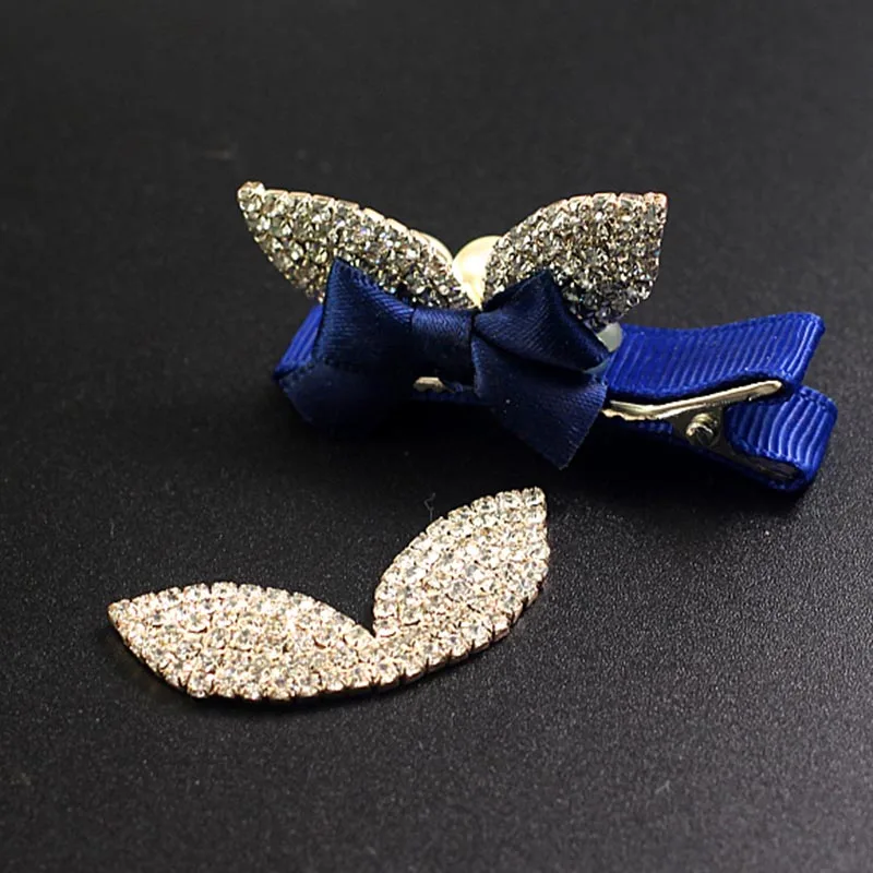 

2016New 30Pcs Alloy Crown Crystal Rhinestones Rabbit Ears Button for DIY Accessory HZ33