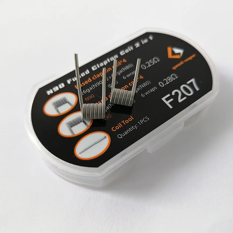 

Original Geekvape 2 in 1 MTL N90 Fused Clapton Prebuilt Vape Coil Resistance Heating Coil Wire for RDA RTA Atomizer