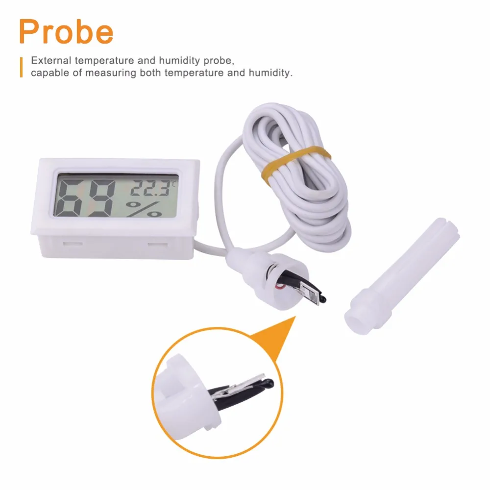 100 pcs Digital LCD Digital Thermometer Hygrometer Fridge Freezer