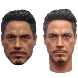 1/6 масштаб Мстители, Железный человек Tony Stark Резная Голова Лепка для Экшн фигурки аксессуары для тела игрушки