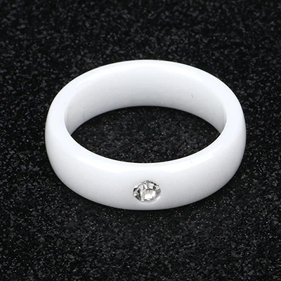 Розовые керамические кольца для женщин, кольца из керамики, s Bling CZ Stone, керамические обручальные кольца, ювелирные изделия для костюма - Цвет основного камня: White