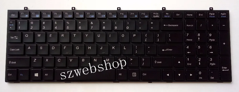 Новая клавиатура для ноутбука Clevo W670 W670SR W670SRQ W670SZQ W670SZQ1 W670SHQ W670SFQ W670SFQ1 W670SJQ W670SJQ1 US с