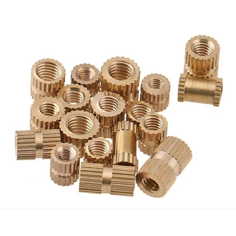 

M4 x 4mm Female Thread Brass Knurled Threaded Insert Embedment Nuts 200PCS