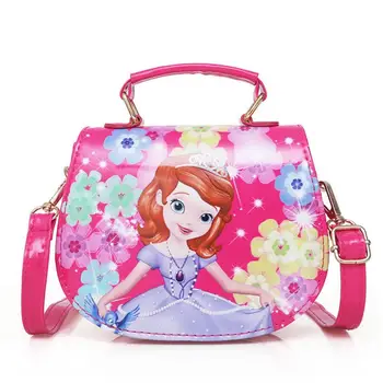 

2018 New Cute Mini Bag Children Sofia Handbag For Women Cartoon Cat PU Waterproof Should Bag Kids Girls Fashion Messenger Bags