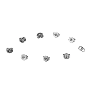 

500Pcs 5/6.3mm Stainless Steel Round And Square Earplugs Earrings Back For Jewelry Findings DIY Jewelry Making Accessories