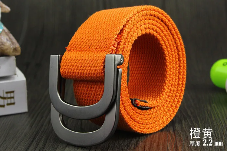 Male&Female Military Tactical Belt High Quality 2.5 mm Thick Solid color Canvas Belt for Men&Women Double Buckle 115cm Length