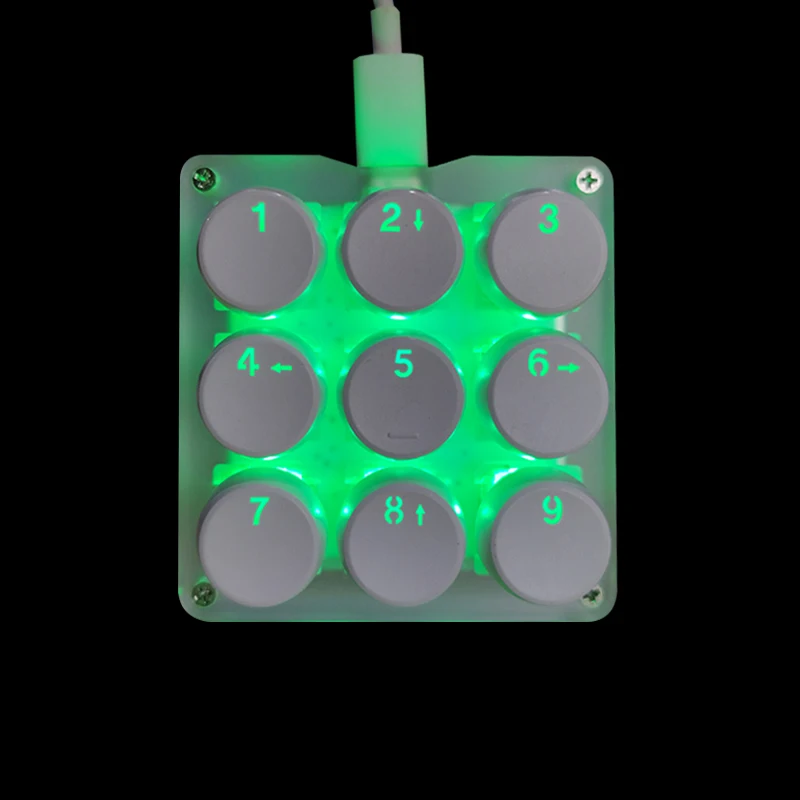 9 клавиш мини игровая клавиатура определенная Механическая RGB для рисования