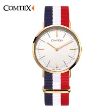 COMTEX Ladies Watch Rose Gold Girl Canvas Summer time Wristwatch Style Sport Quartz Woman Clock Easy Waterproof Sapphire reloj reward