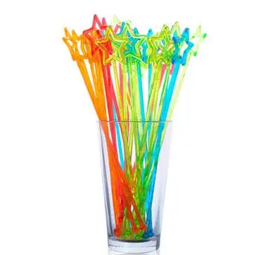 

Bar supplies Color hollow out star stirring rod pearl milk tea cocktail picks whisks swizzle stick 60pcs/lot free shipping