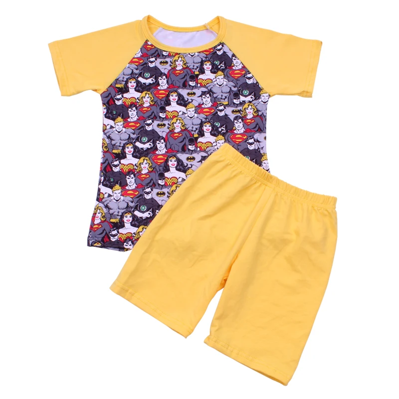 Top Class Quality Children Clothings Set Interesting Muscle Men And Women Printed Toddler Outfits Casual T-shirt With Short Sets | Детская