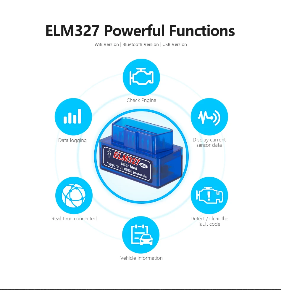 Супер Мини ELM327 V1.5 Bluetooth сканер с PIC18F25K80 ELM 327 Bluetooth V1.5 OBD2 сканер поддерживает все OBD2 OBDII протоколы