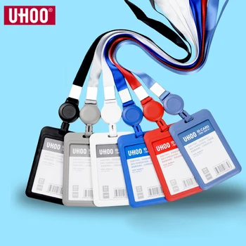 

UHOO Ski Pass Retractable ID Card Holder with Neck Strap High Quality Name Badges Identity Card Holder Wholesale