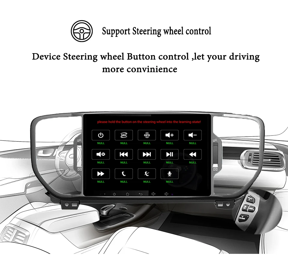 Cheap 9" IPS Android Octa Core car dvd player for KIA sportage 2016 2017 2018 KX5 gps navigation 1 din stereo head unit Android 9.1 1