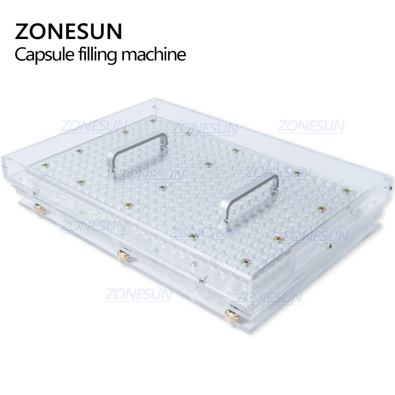

ZONESUN 400 Holes Manual Capsule Filling Machine #00 #0 #1 #2 Pharmaceutical Capsules Maker for DIY medicine Herbal pill powder