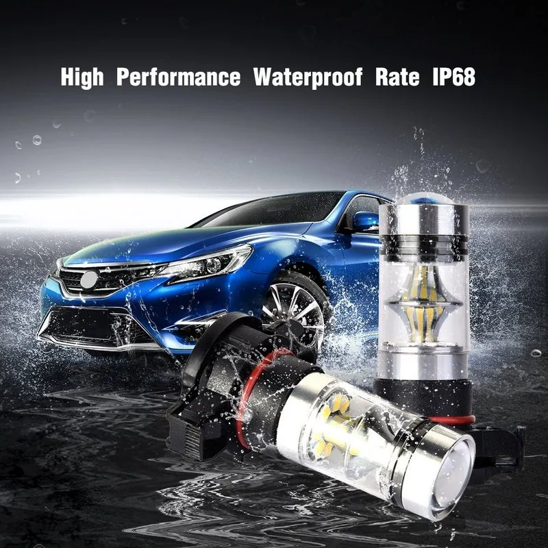 

2Pcs H16 Car Fog Light Led Bulb PS24WFF 2504 5201 5202 9009 12085 Auto Light Bulbs Led 1800LM Vehicle Headlamp 6000K Light Bulb