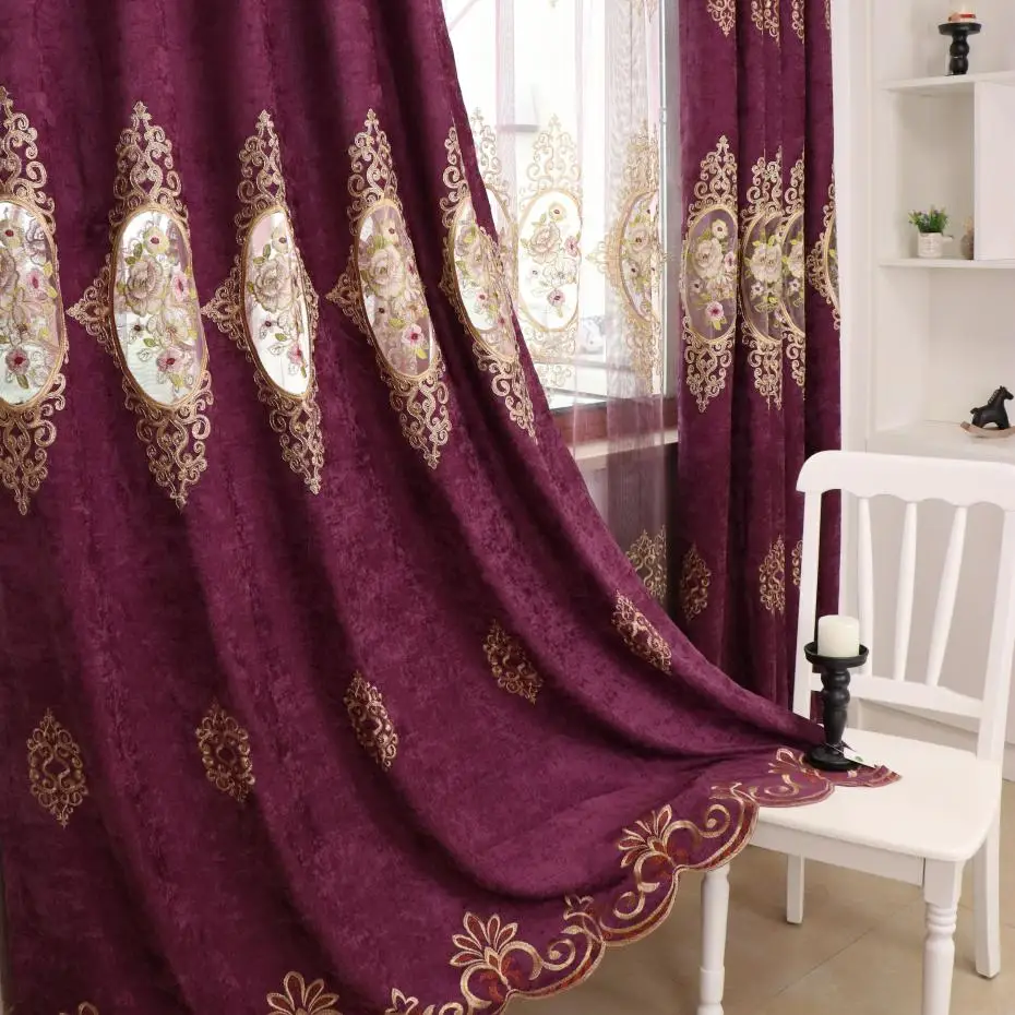 Slow Soul Flower In Mirror Luxury Curtains Blue Purple Coffee 3d For Living Room Bedroom Kitchen 90% Blackout Velvet Curtains