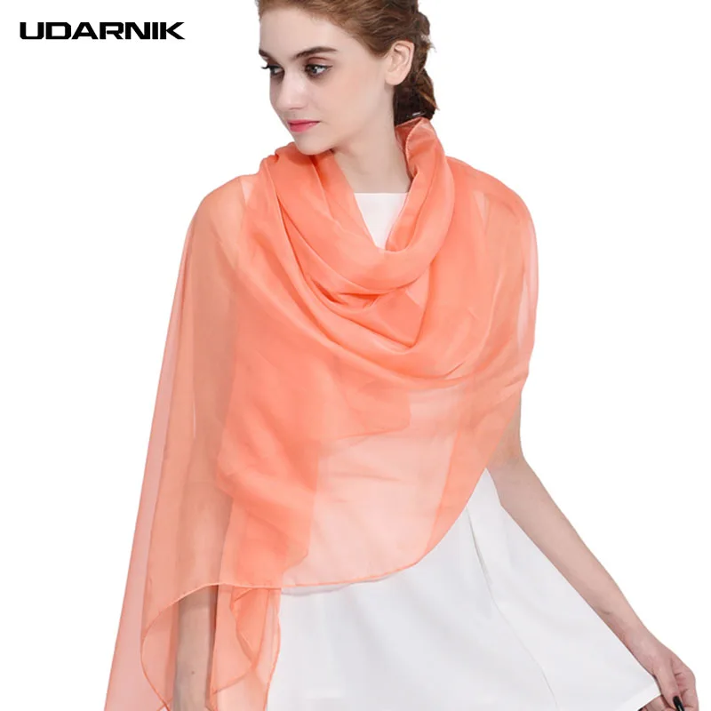 Ladies Summer Chiffon Thin Scarf Solid 14 Colors Soft 175x75cm ...