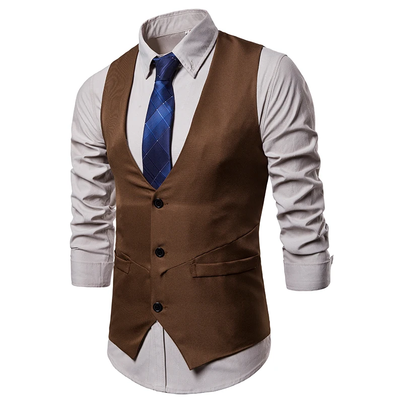 2018 men Dress suit vest High-quality Goods Cotton Men's Fashion Design Suit Vest High-end Business Casual Suit Vests large size 2018 men Dress suit vest High-quality Goods Cotton Men's Fashion Design Suit Vest High-end Business Casual Suit Vests large size